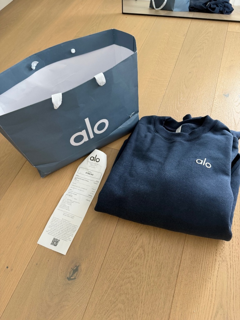 NWT Alo Accolade Crewneck - Navy XXS